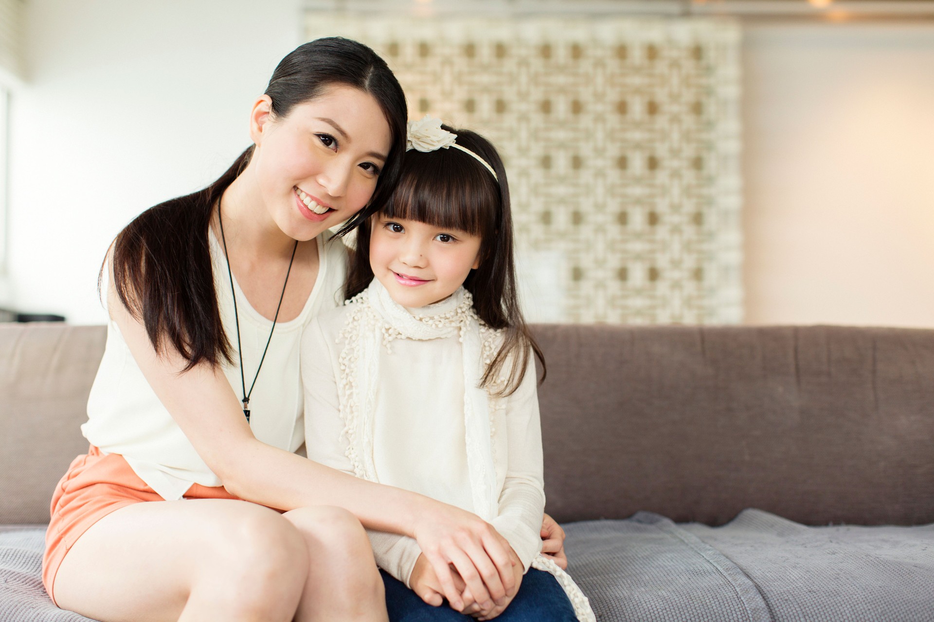 Chinese Mother and Daughter Portrait
