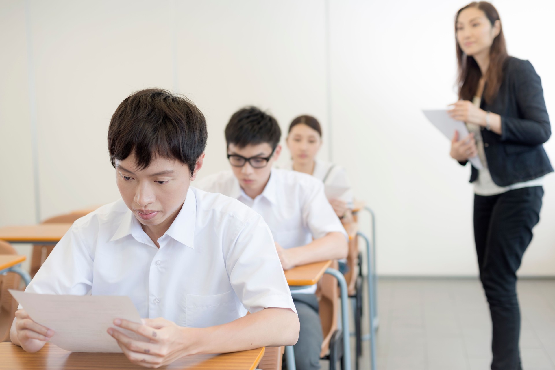 Chinese Teacher Surveying Exam, Hong Kong School, Asia